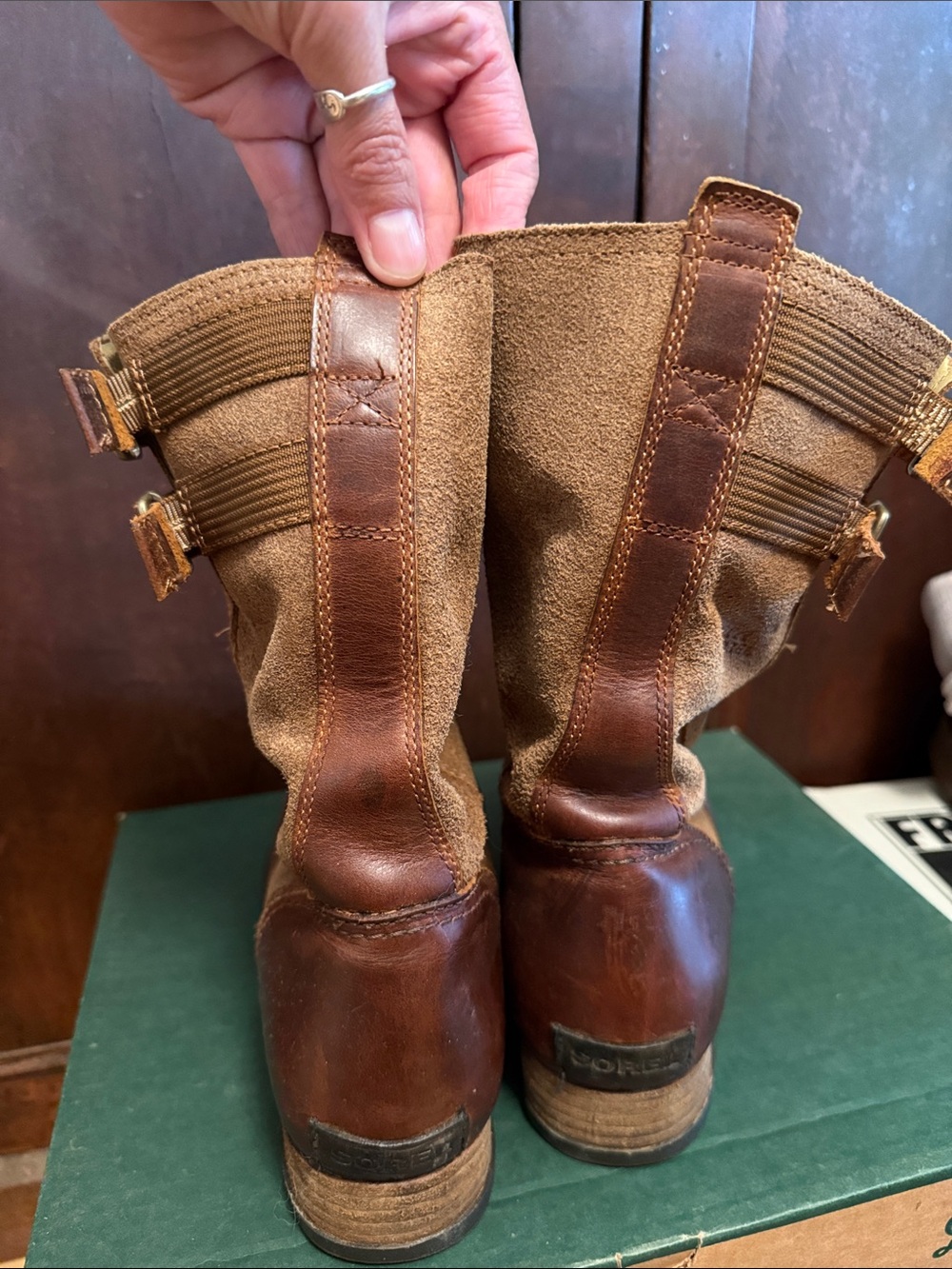 Women’s SOREL leather and suede boots 10.5 - Picture 5 of 9